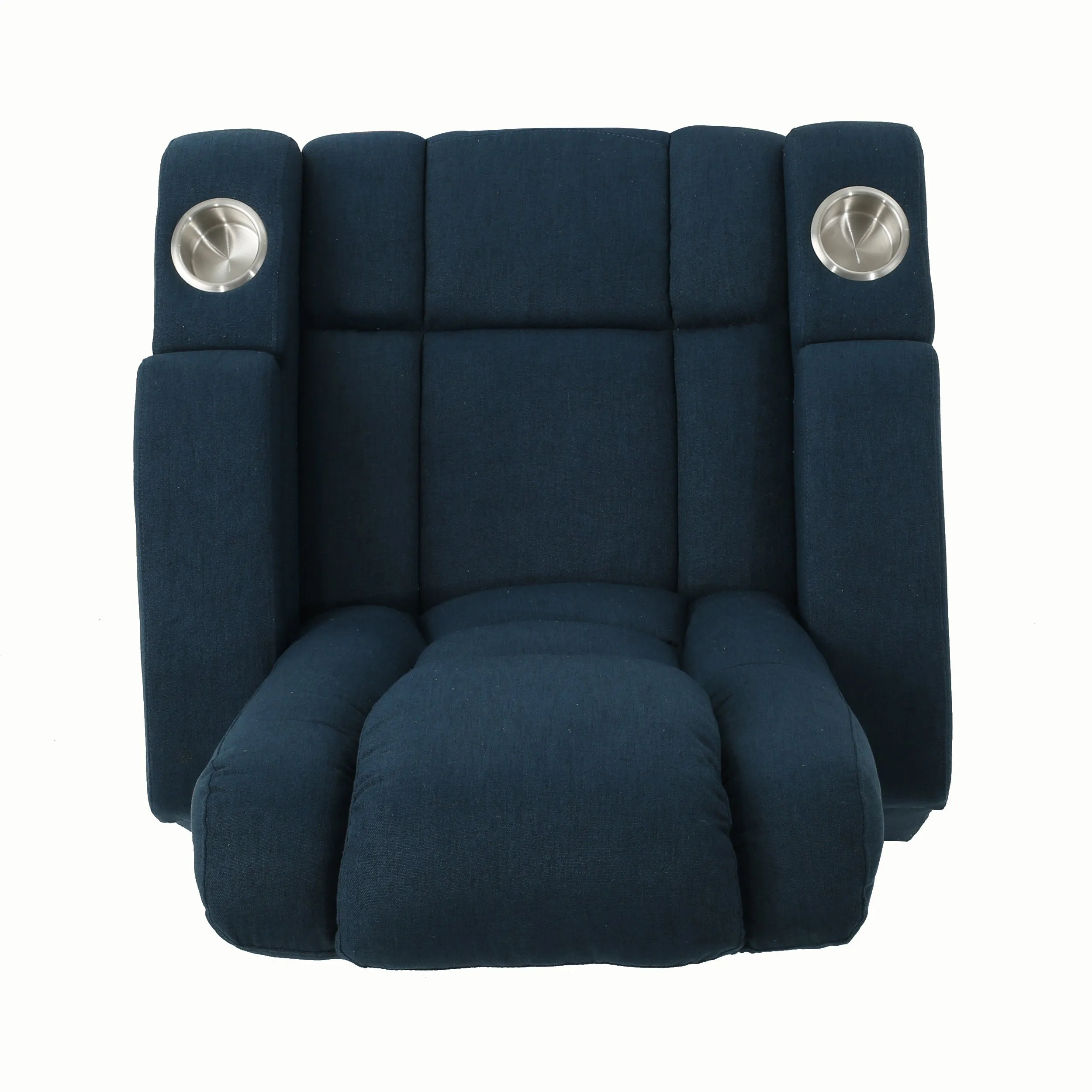 Mylah Recliner Chair with Arm Storage with USB - Navy Blue