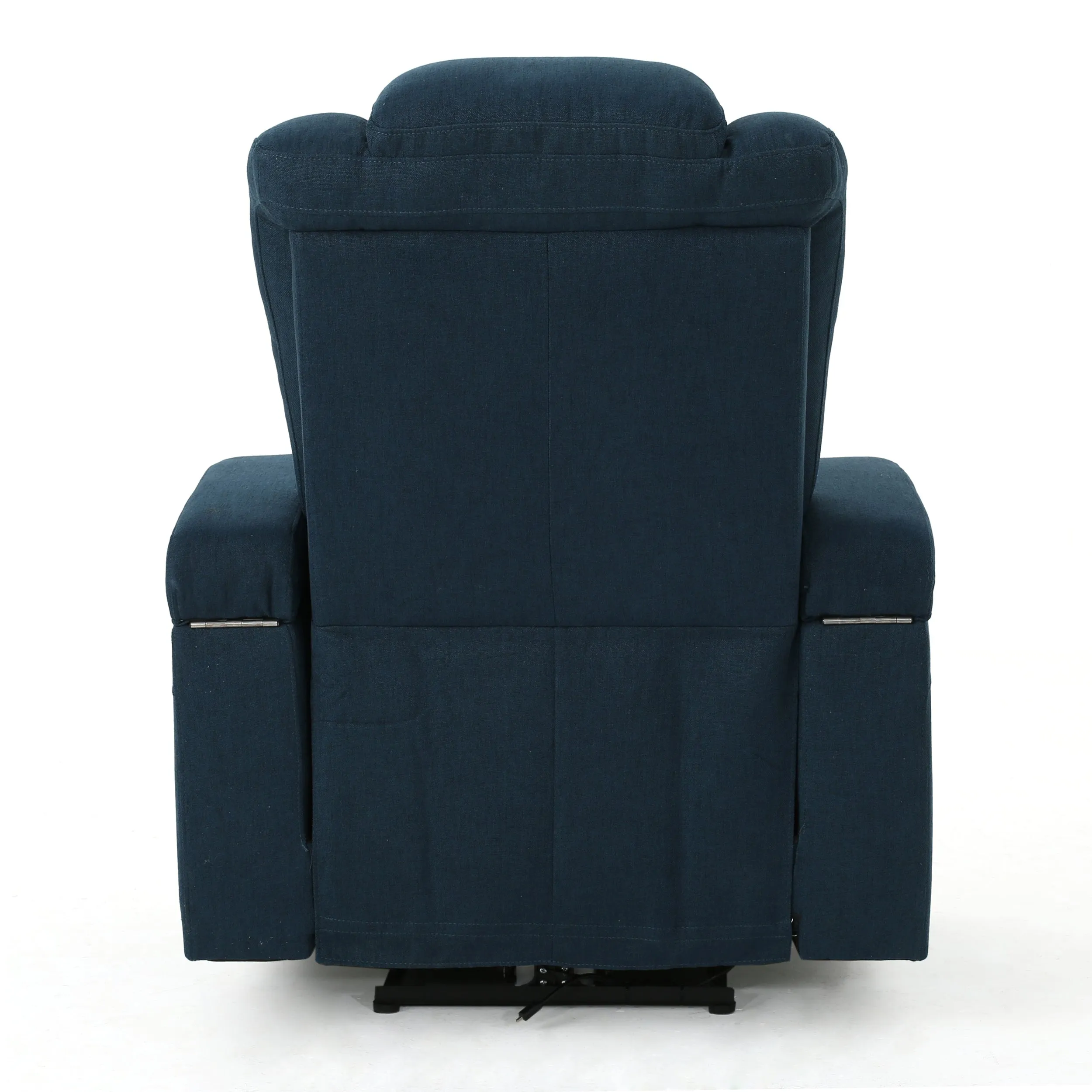 Mylah Recliner Chair with Arm Storage with USB - Navy Blue