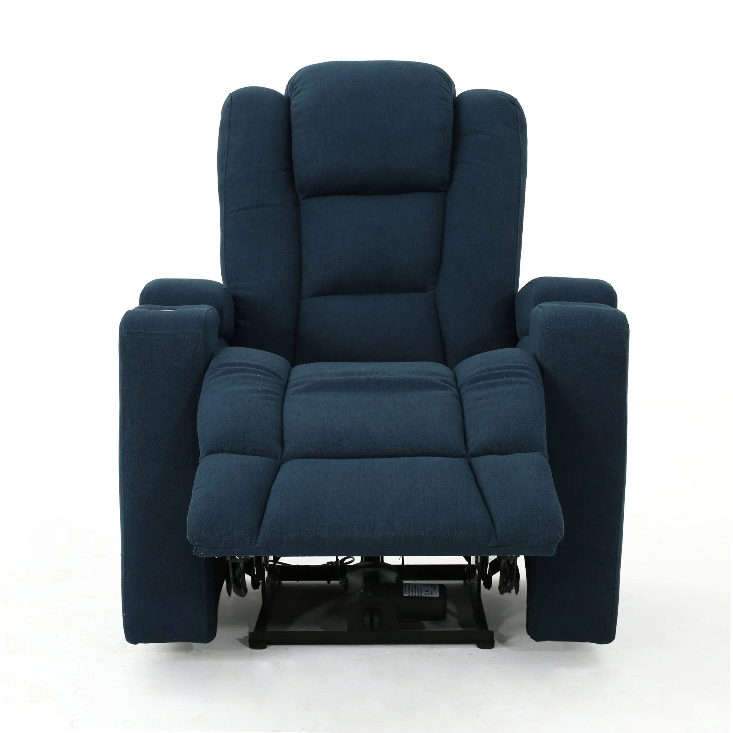 Mylah Recliner Chair with Arm Storage with USB - Navy Blue