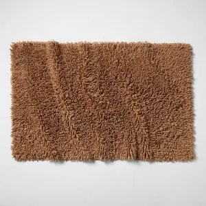 New - 24"x40" Melange Looped Bath Rug Warm Brown - Casaluna