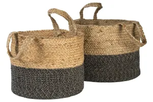 Parrish Natural/Black Basket (Set of 2)