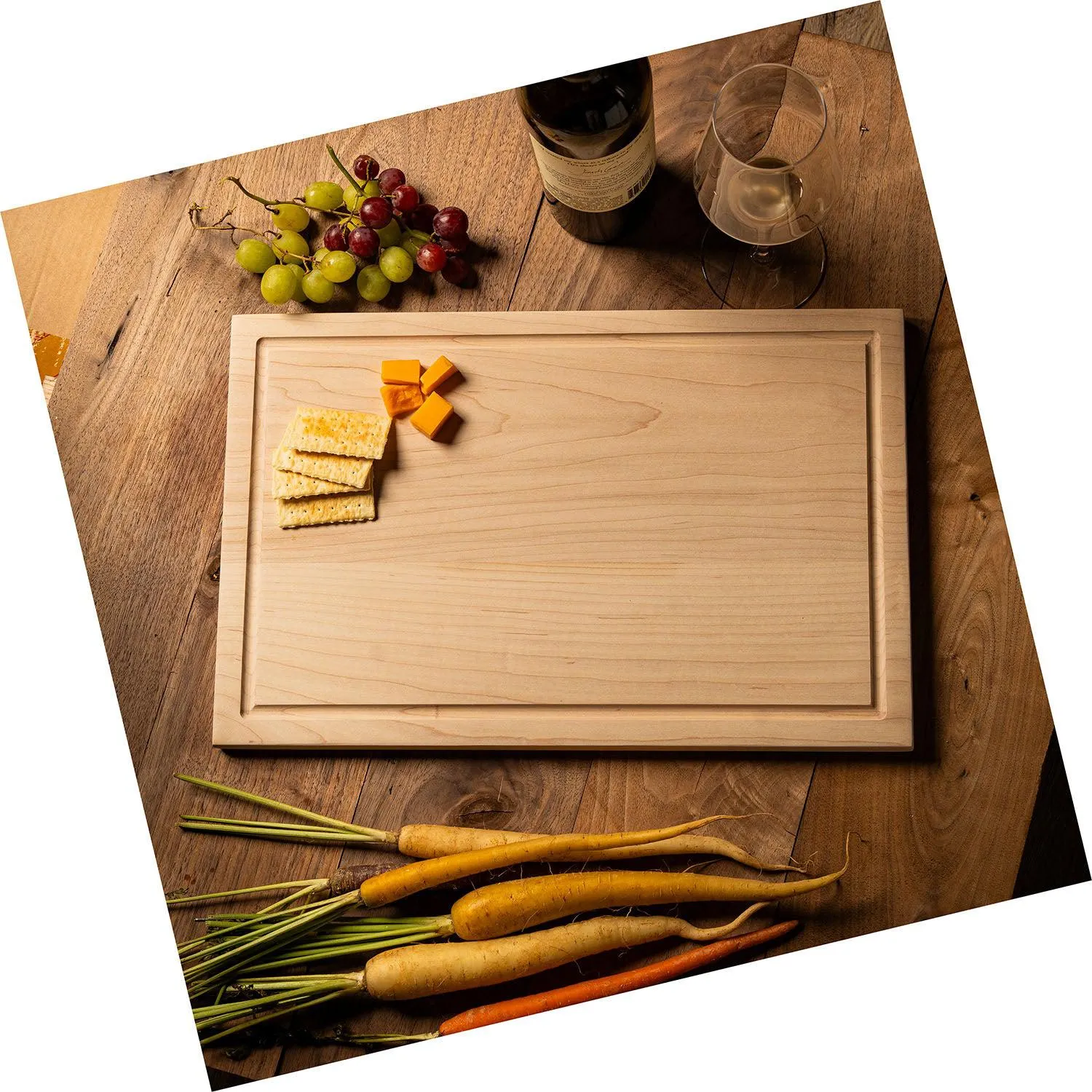 Personalized 11x17 Friendsgiving Cutting Board with Grooves