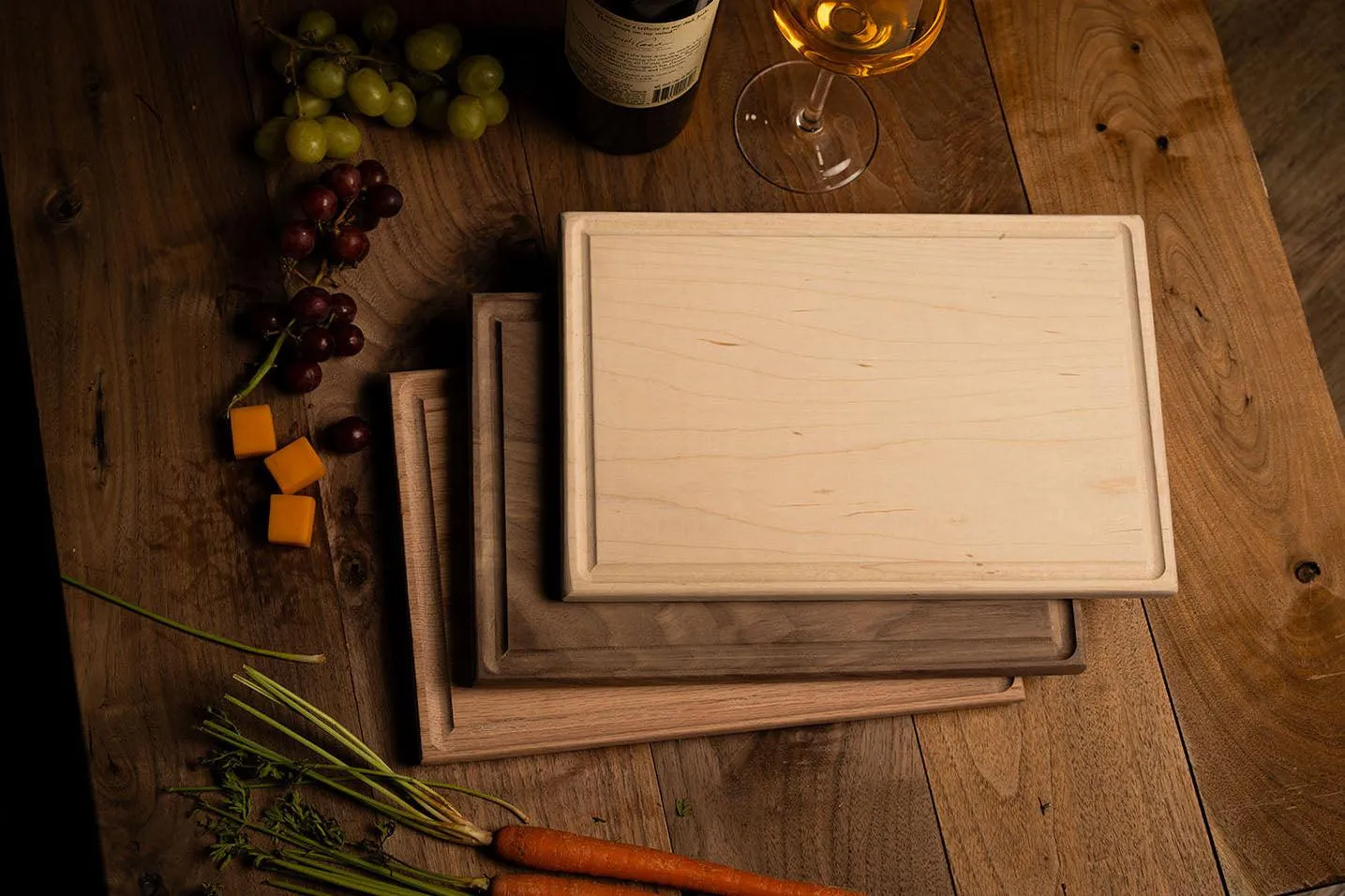 Personalized 11x17 Friendsgiving Cutting Board with Grooves