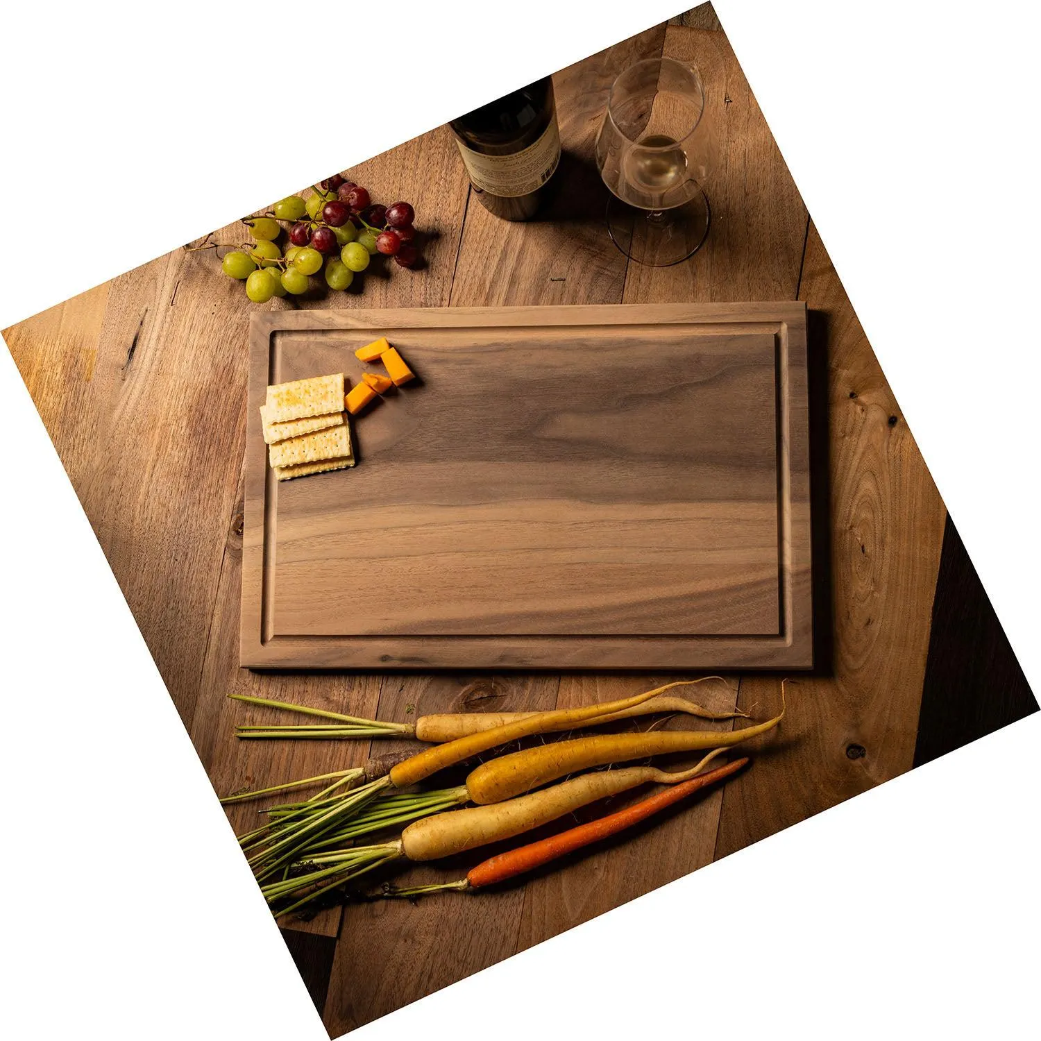 Personalized 11x17 Friendsgiving Cutting Board with Grooves