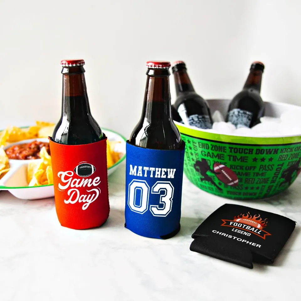 Personalized Fantasy Football Football Champion Koozies