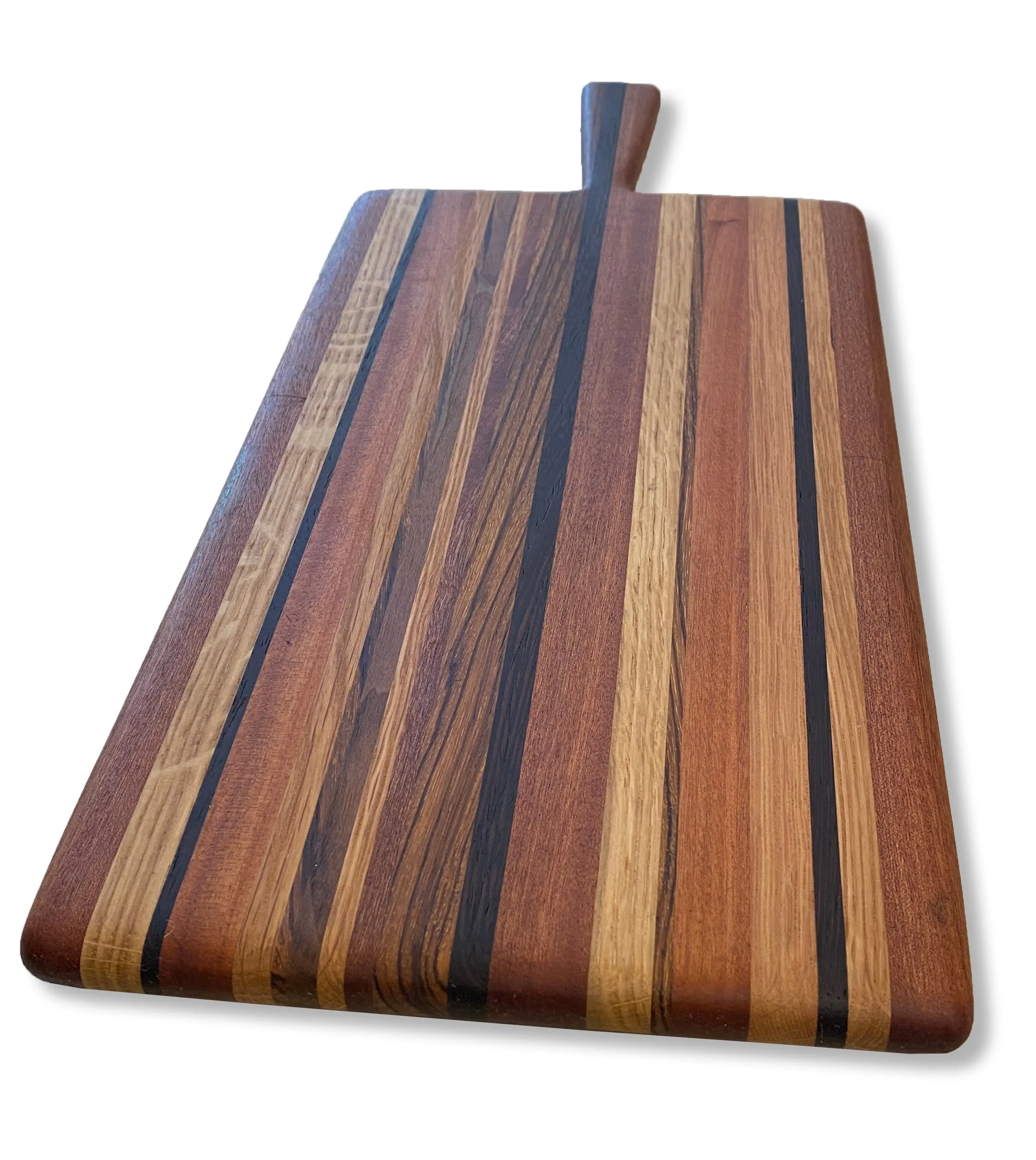 Phil Gautreau | Sapele, Oak, Wenge, Zebrawood, and Walnut Charcuterie board