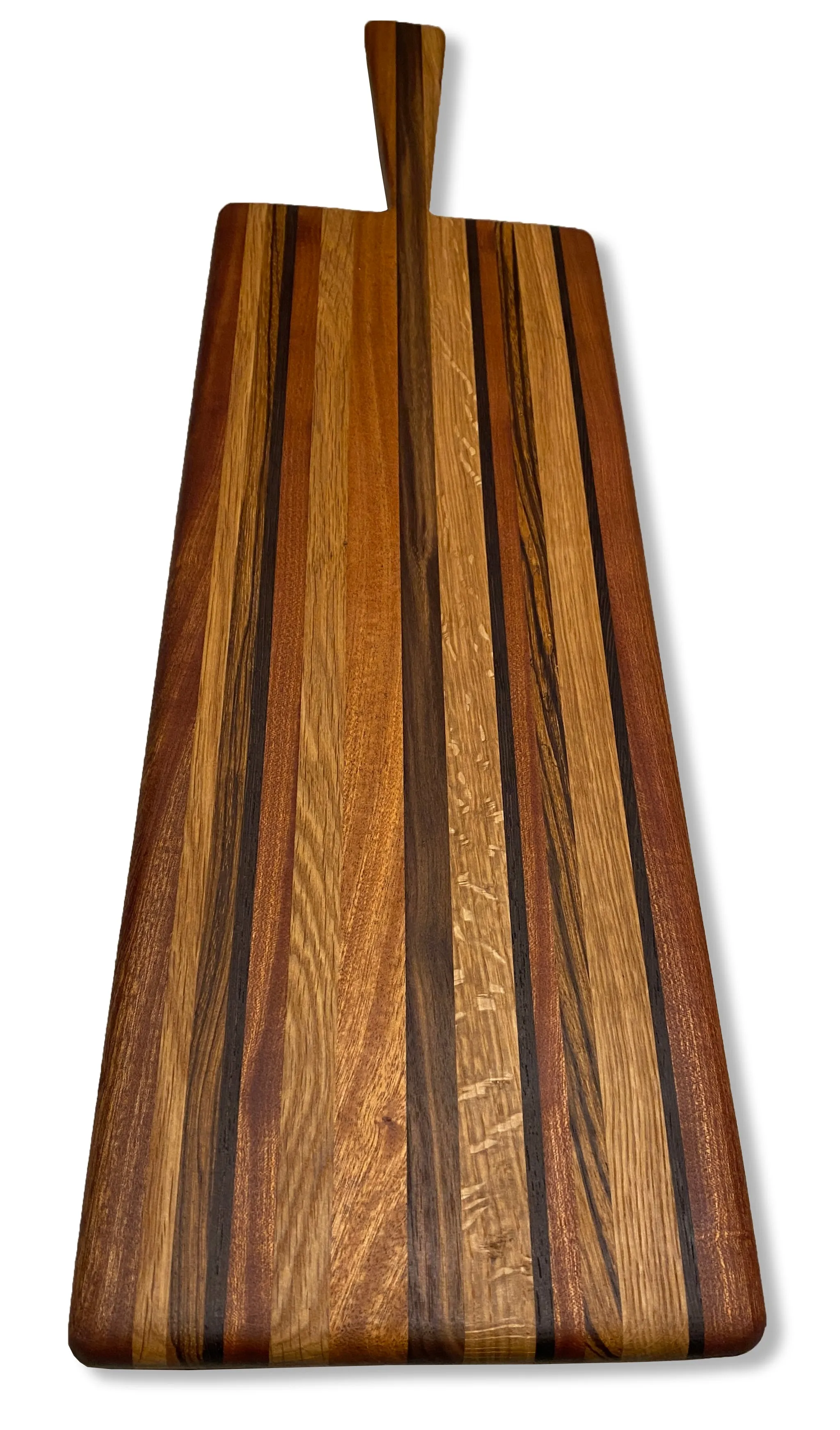 Phil Gautreau | Sapele, Oak, Wenge, Zebrawood, and Walnut Charcuterie board