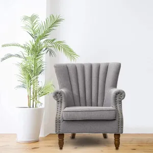 Romen Couch Accent Chair in Grey Color