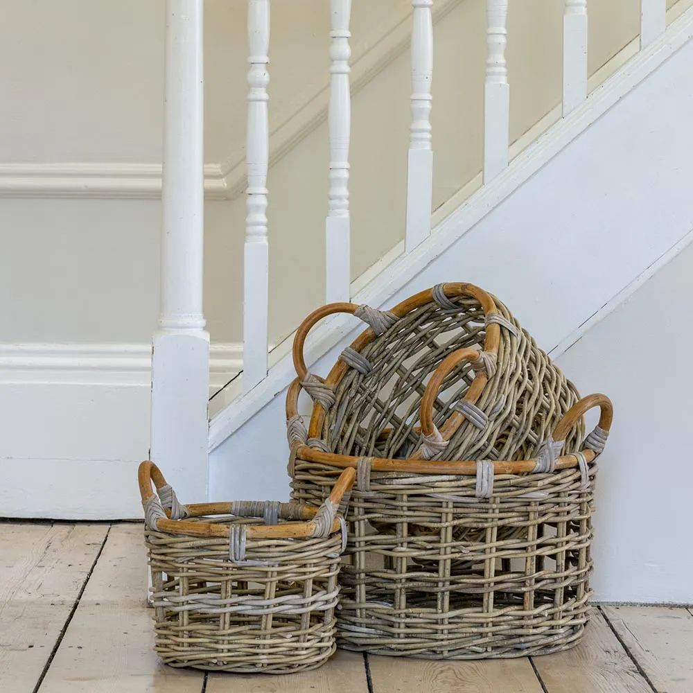 Round Kubu Basket with Handles Large