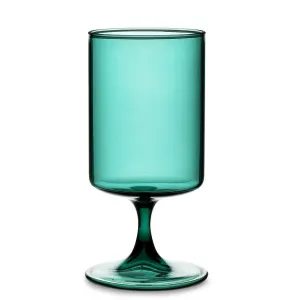 Short Stem Teal Wine Glass