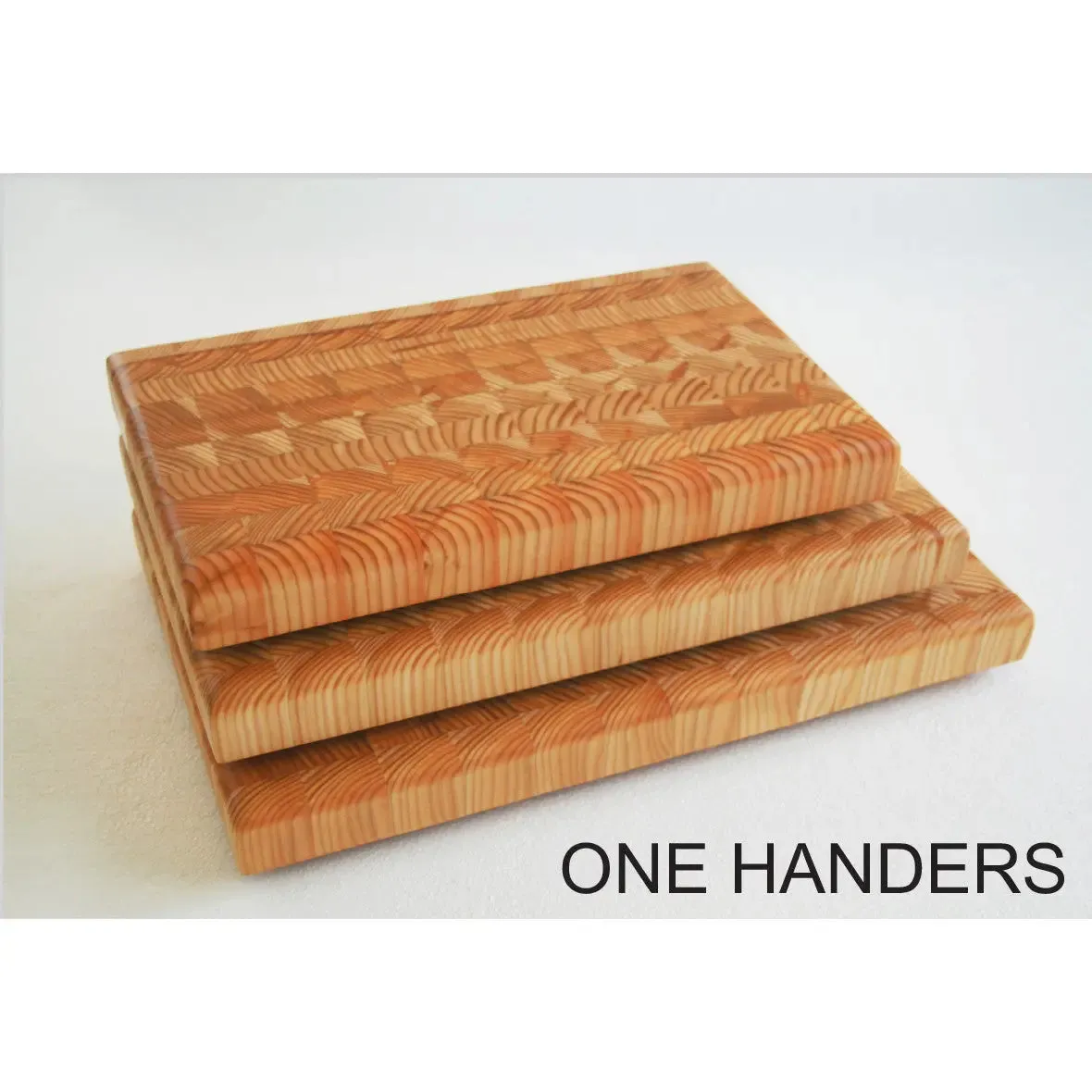 Small One Hander OHSM End Grain Cutting Board by Larch Wood