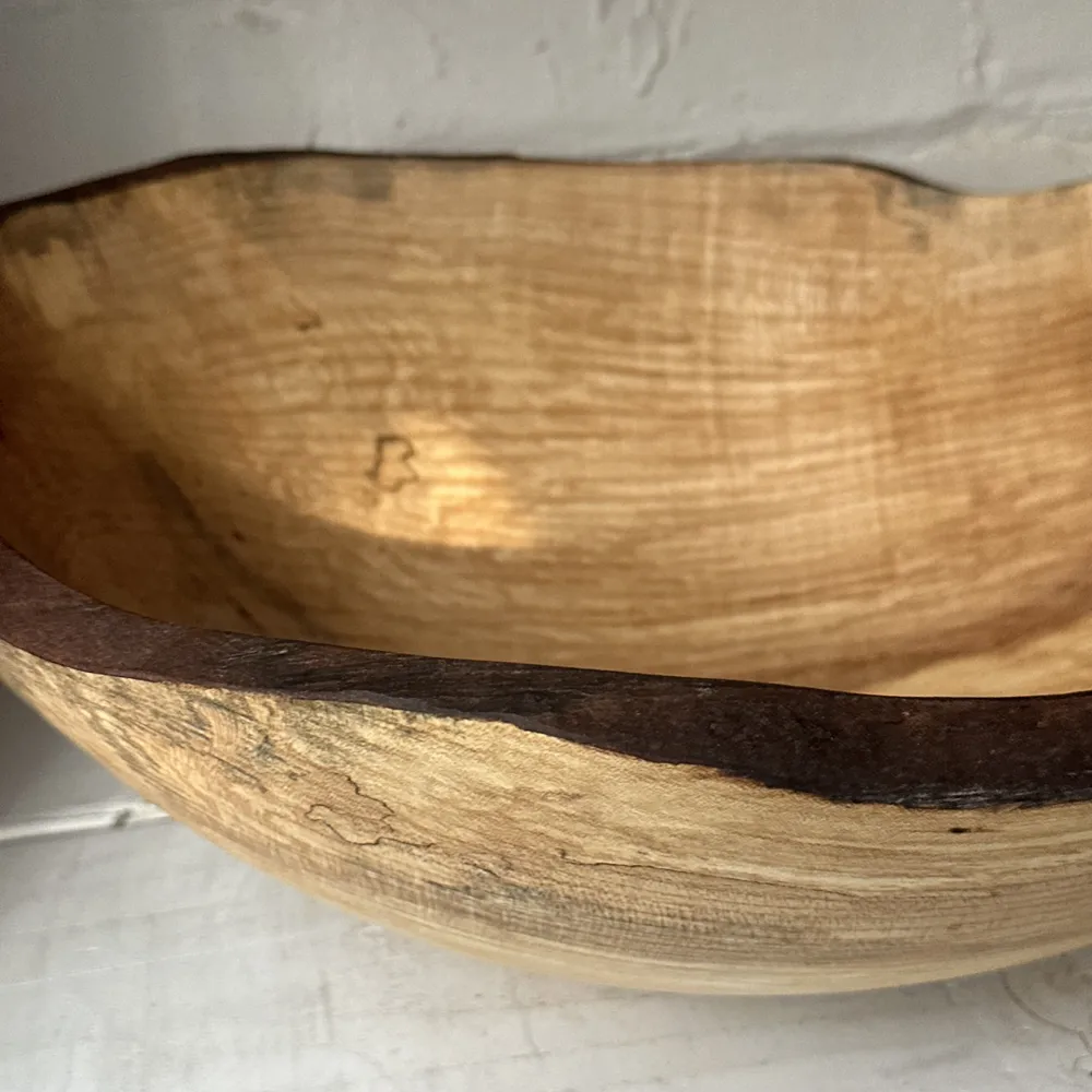 Spencer Peterman Live Edge Cherry Wood 18" Round Bowl (# 13)