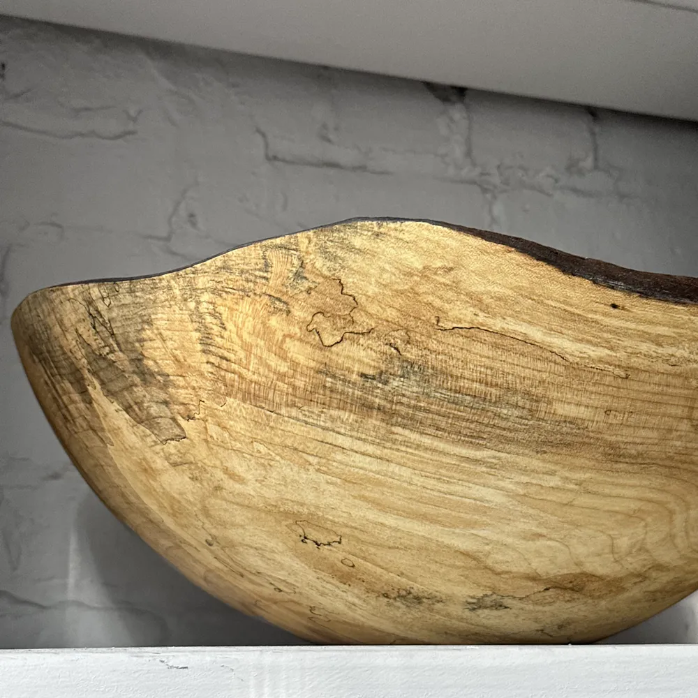 Spencer Peterman Live Edge Cherry Wood 18" Round Bowl (# 13)