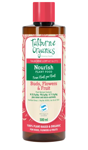 Talborne Nourish Buds, Flowers & Fruit 4:1:6 - Organic Soil / Hydroponic Nutrients