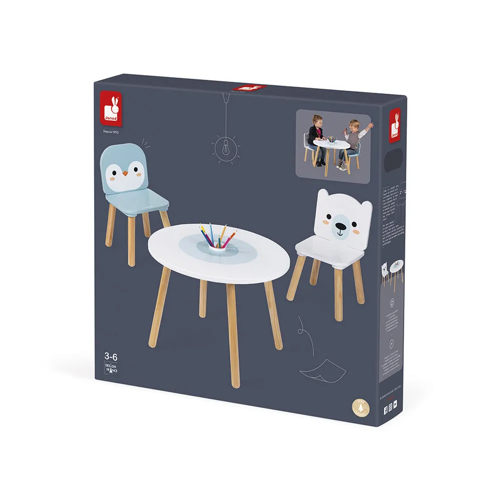 The Janod Polar Table and 2 Chairs Set