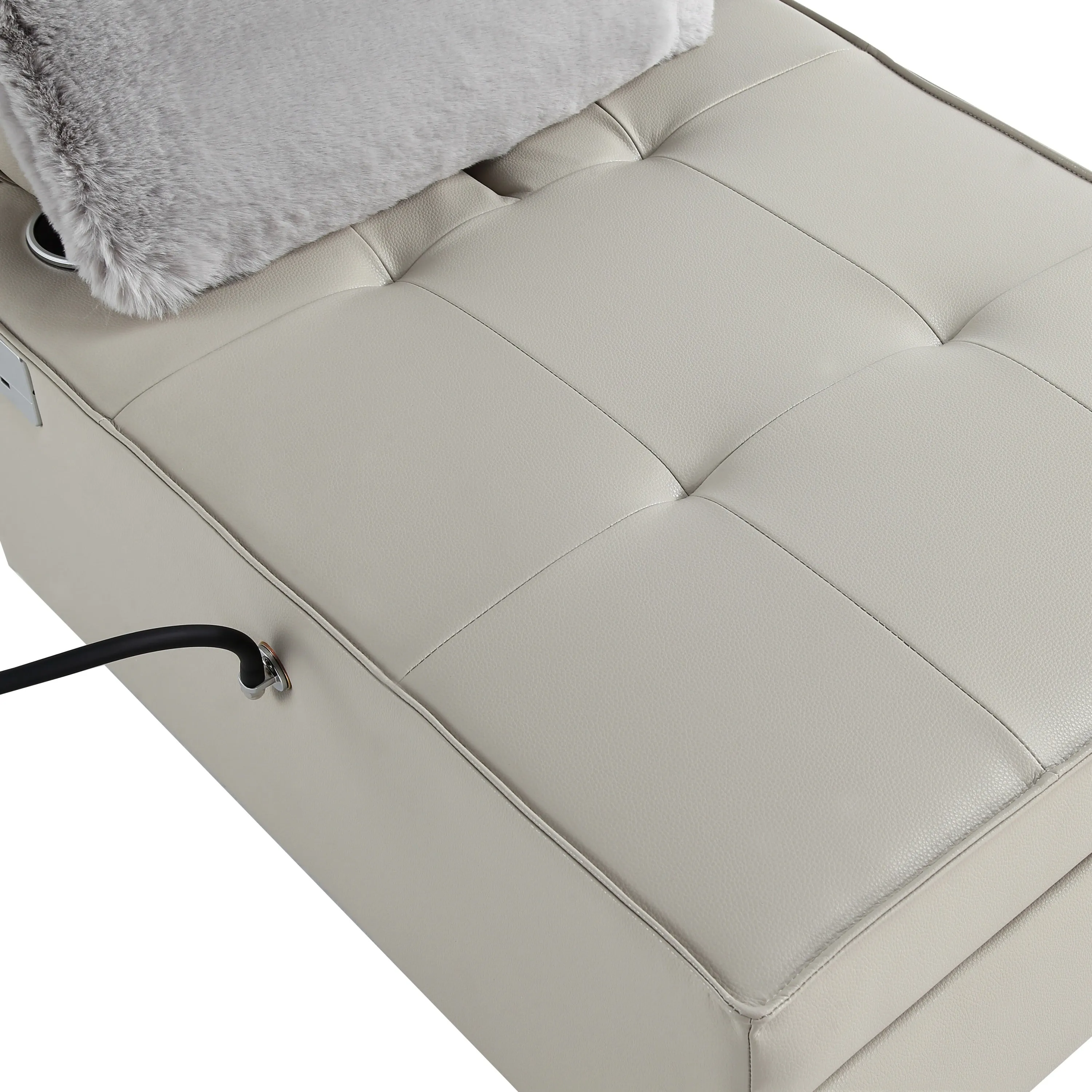 Trio Reclining Sleeper Sofa Bed - Cream