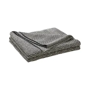 Weave Solano Cotton Throw Rug - Onyx