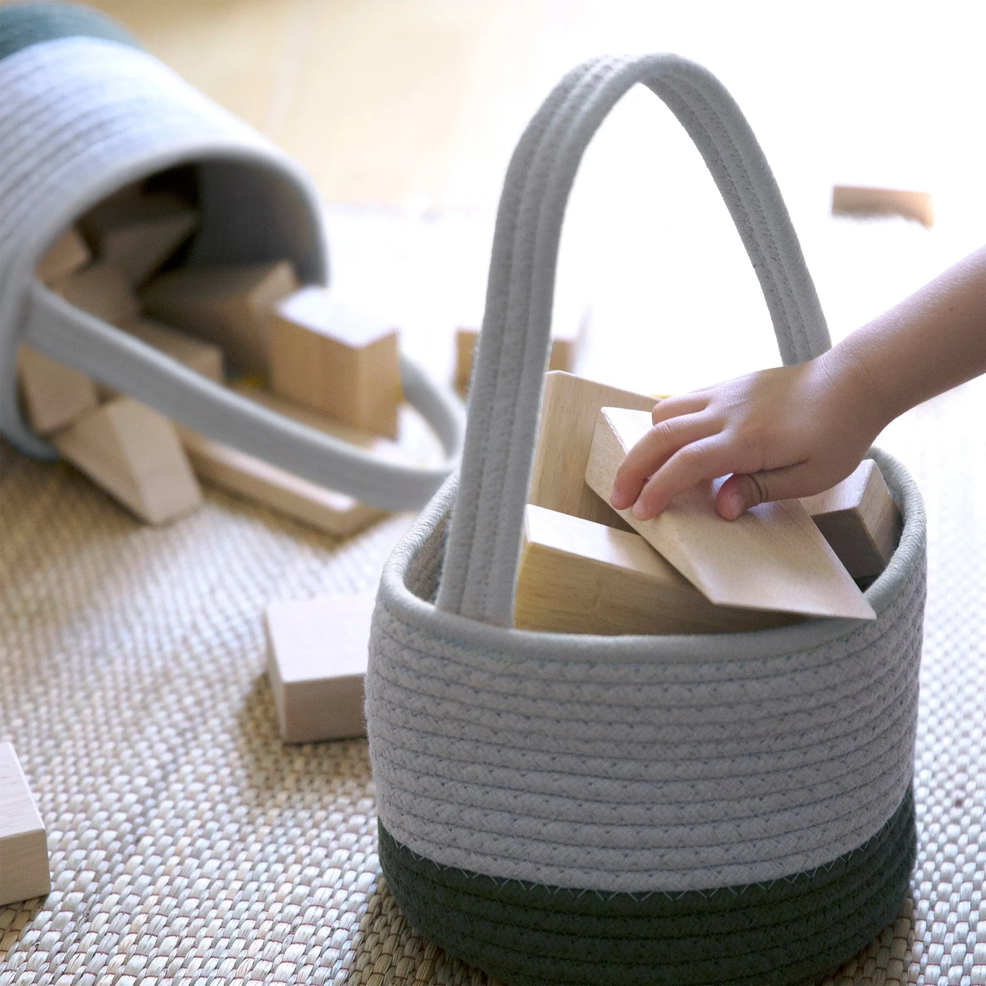 Woven Block Baskets (Set of 2)