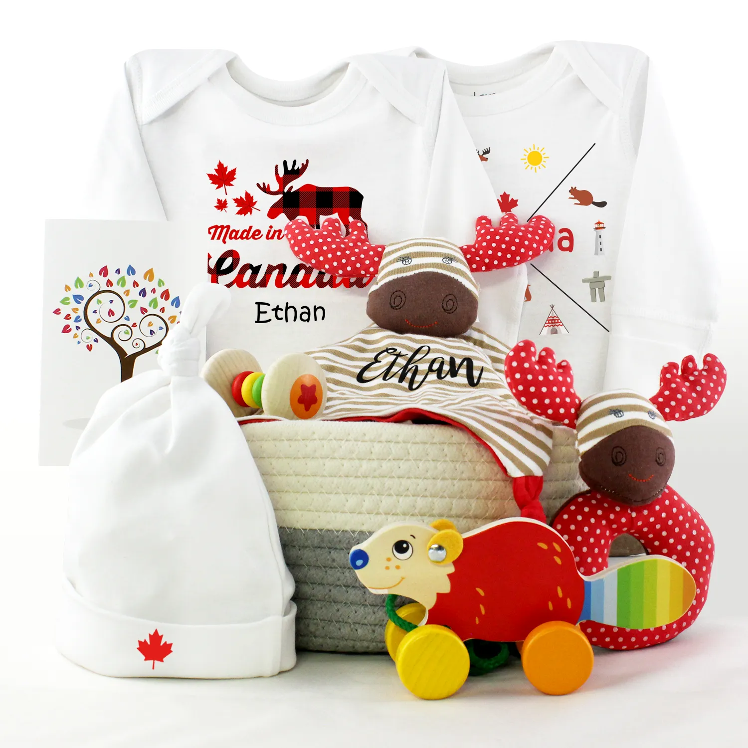 Zeronto Baby Gift Basket - Beautiful Canada, the Great White North