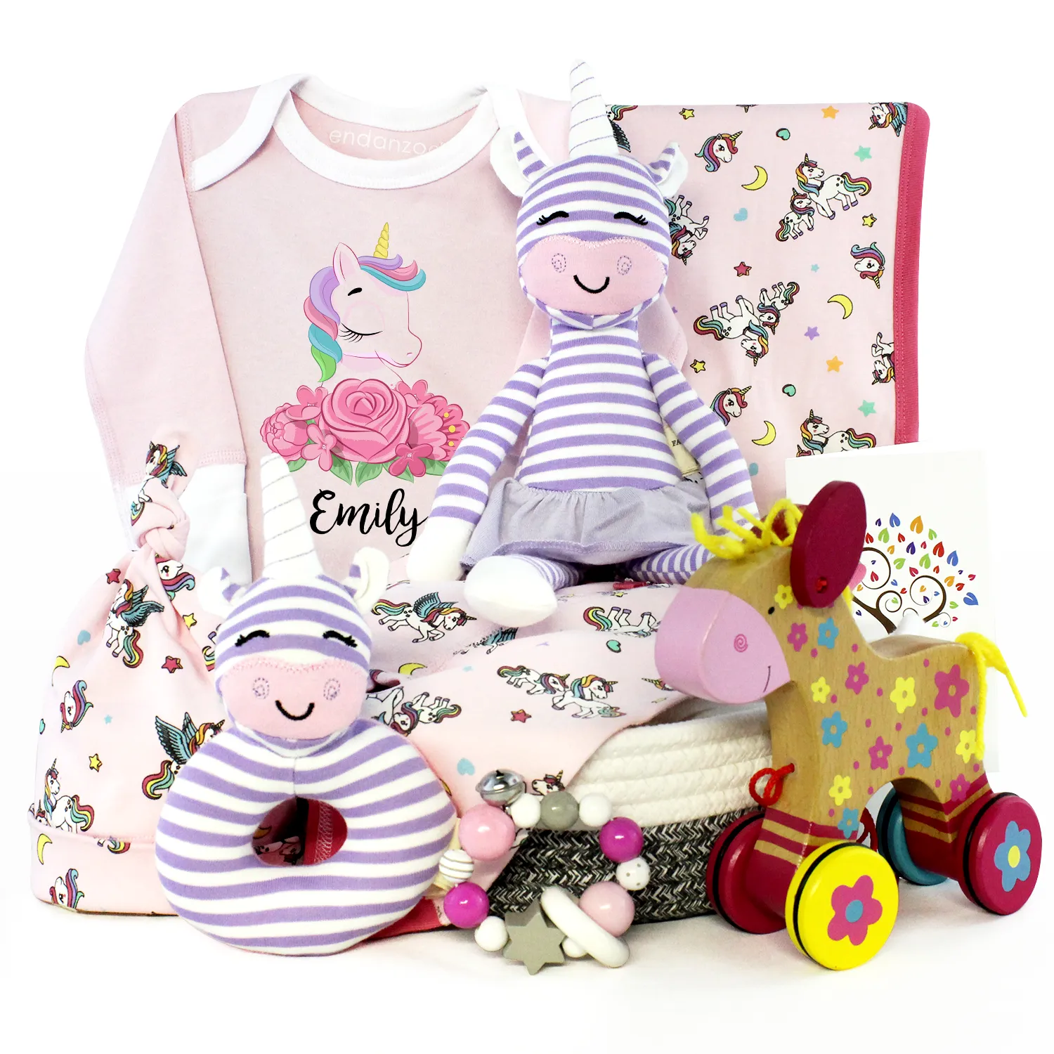 Zeronto Baby Girl Gift Basket - Unicorn Love