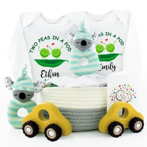 Zeronto Twin Baby Gift Box - Sweet Little Peas